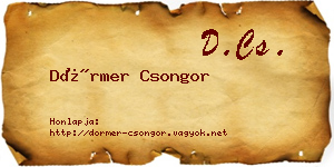 Dörmer Csongor névjegykártya